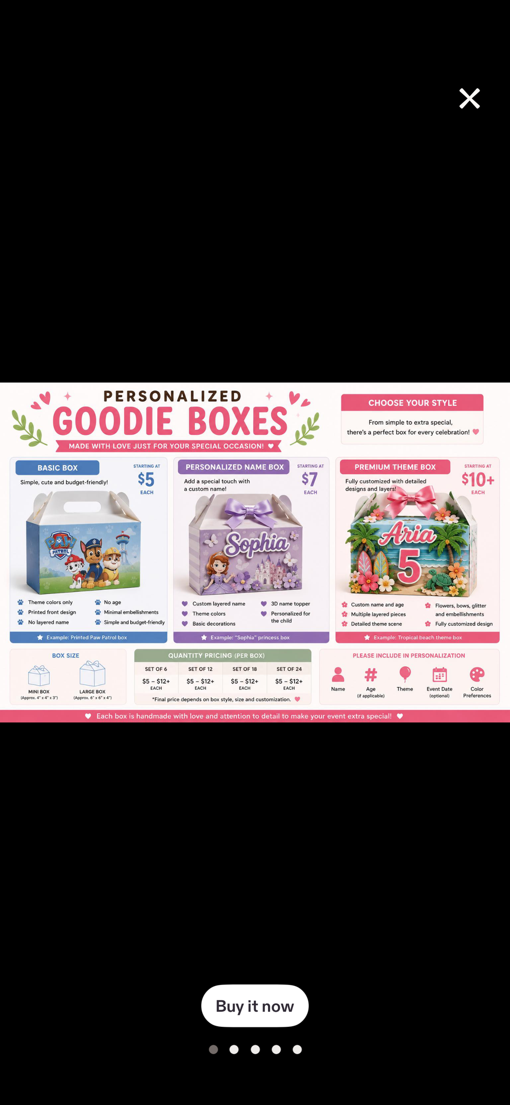 Personalized Favor Boxes | Any Theme & Occasion